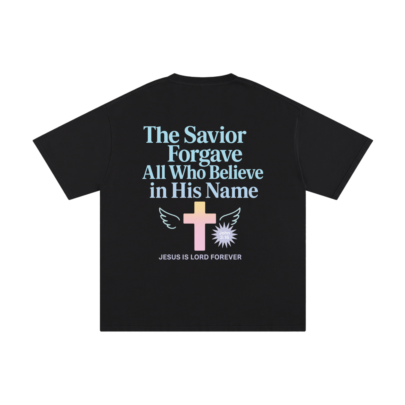 “The Savior Forgives” Oversized Graphic Tee