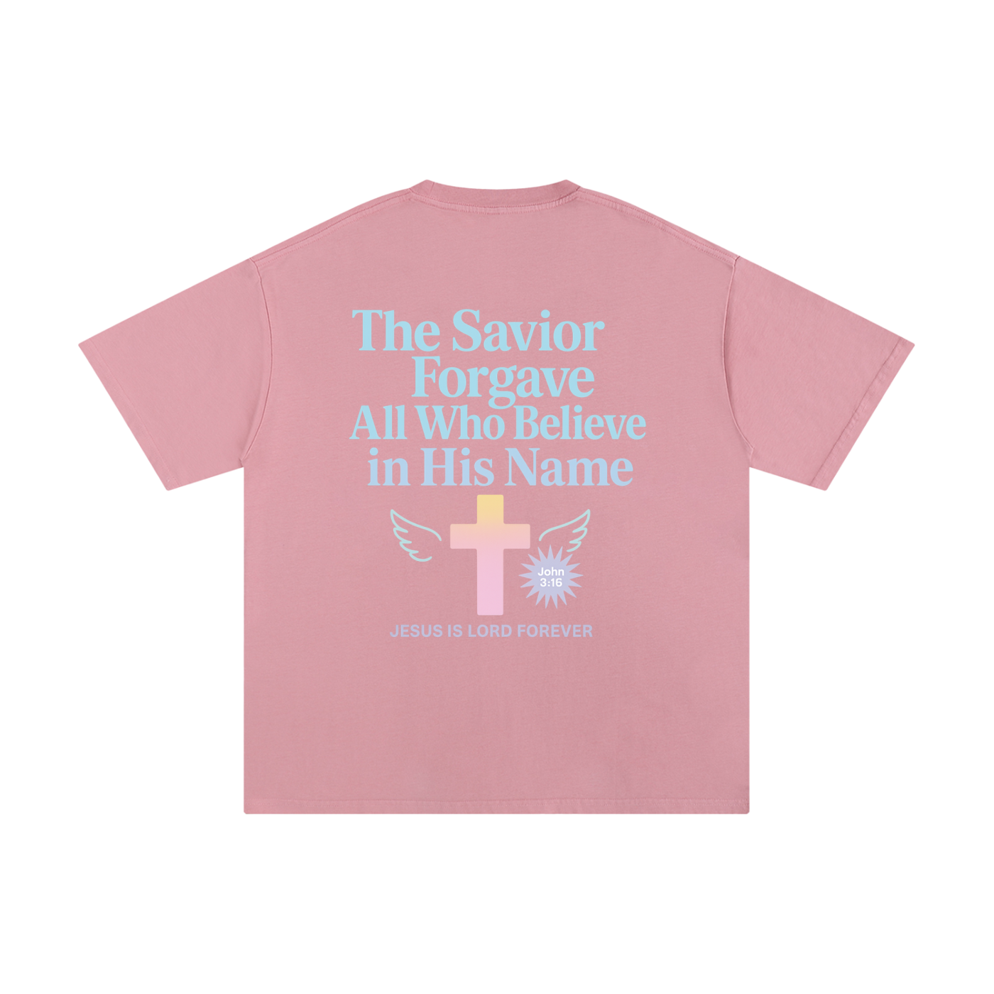 “The Savior Forgives” Oversized Graphic Tee
